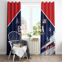 USA Cricket Window Curtain US Team Play Bold Play Proud - Wonder Print Shop