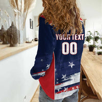 Custom USA Cricket Women Casual Shirt US Team Play Bold Play Proud - Wonder Print Shop