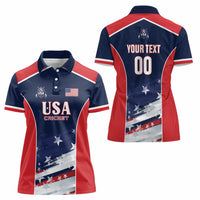 Custom USA Cricket Women Polo Shirt US Team Play Bold Play Proud - Wonder Print Shop