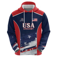 Custom USA Cricket Zip Hoodie US Team Play Bold Play Proud - Wonder Print Shop