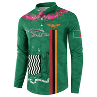 Personalized One Zambia One Nation Button Sweatshirt Happy Independence Day