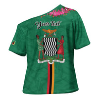 Personalized One Zambia One Nation Cross Shoulder Shirt Happy Independence Day