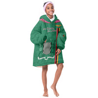 Personalized One Zambia One Nation Kid Wearable Blanket Hoodie Happy Independence Day
