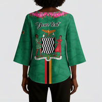 Personalized One Zambia One Nation Kimono Sleeve Blouse Happy Independence Day