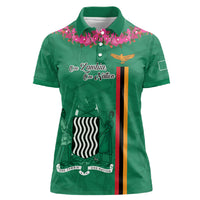 Personalized One Zambia One Nation Women Polo Shirt Happy Independence Day