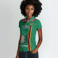 Personalized One Zambia One Nation Women Polo Shirt Happy Independence Day