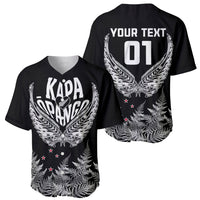 Custom New Zealand Rugby Baseball Jersey NZ Opango Forever Silver Fern Heart - Wonder Print Shop