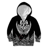 Custom New Zealand Rugby Kid Hoodie NZ Opango Forever Silver Fern Heart - Wonder Print Shop
