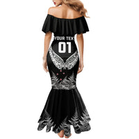 Custom New Zealand Rugby Mermaid Dress NZ Opango Forever Silver Fern Heart - Wonder Print Shop