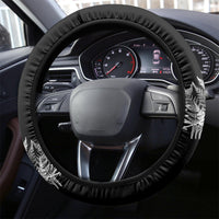 New Zealand Rugby Steering Wheel Cover NZ Opango Forever Silver Fern Heart - Wonder Print Shop