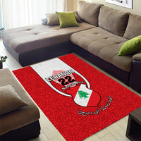 Lebanon Independence Day Area Rug Lebanese Coat Of Arms Islamic Pattern - Wonder Print Shop