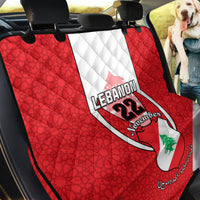 Lebanon Independence Day Back Car Seat Cover Lebanese Coat Of Arms Islamic Pattern - Wonder Print Shop