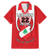 Personalised Lebanon Independence Day Family Matching Mermaid Dress and Hawaiian Shirt Lebanese Coat Of Arms Islamic Pattern - Wonder Print Shop