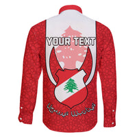 Personalised Lebanon Independence Day Family Matching Short Sleeve Bodycon Dress and Hawaiian Shirt Lebanese Coat Of Arms Islamic Pattern - Wonder Print Shop