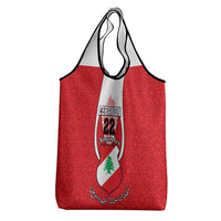 Personalised Lebanon Independence Day Grocery Bag Lebanese Coat Of Arms Islamic Pattern