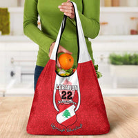 Personalised Lebanon Independence Day Grocery Bag Lebanese Coat Of Arms Islamic Pattern