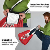 Personalised Lebanon Independence Day Grocery Bag Lebanese Coat Of Arms Islamic Pattern