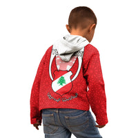 Personalised Lebanon Independence Day Kid Hoodie Lebanese Coat Of Arms Islamic Pattern - Wonder Print Shop