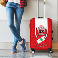 Lebanon Independence Day Luggage Cover Lebanese Coat Of Arms Islamic Pattern - Wonder Print Shop