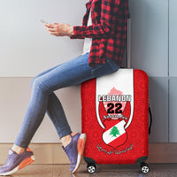 Lebanon Independence Day Luggage Cover Lebanese Coat Of Arms Islamic Pattern - Wonder Print Shop