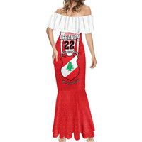 Personalised Lebanon Independence Day Mermaid Dress Lebanese Coat Of Arms Islamic Pattern - Wonder Print Shop