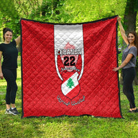 Lebanon Independence Day Quilt Lebanese Coat Of Arms Islamic Pattern - Wonder Print Shop