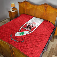Lebanon Independence Day Quilt Lebanese Coat Of Arms Islamic Pattern - Wonder Print Shop