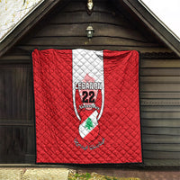 Lebanon Independence Day Quilt Lebanese Coat Of Arms Islamic Pattern - Wonder Print Shop