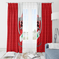 Lebanon Independence Day Window Curtain Lebanese Coat Of Arms Islamic Pattern - Wonder Print Shop