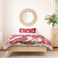 Denmark Christmas Bedding Set Coquette Bow With Swan - Wonder Print Shop