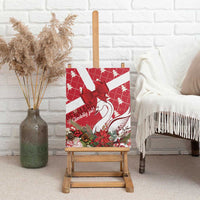 Denmark Christmas Canvas Wall Art Coquette Bow With Swan - Wonder Print Shop