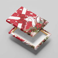 Denmark Christmas Canvas Wall Art Coquette Bow With Swan - Wonder Print Shop