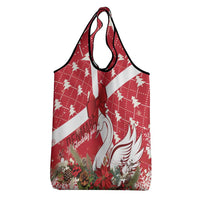 Denmark Christmas Grocery Bag Coquette Bow With Swan