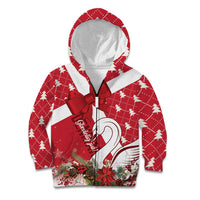 Denmark Christmas Kid Hoodie Coquette Bow With Swan - Wonder Print Shop