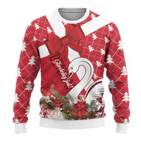 Denmark Christmas Ugly Christmas Sweater Coquette Bow With Swan - Wonder Print Shop