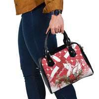 Denmark Christmas Shoulder Handbag Coquette Bow With Swan