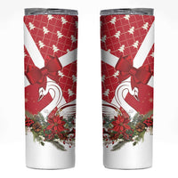 Denmark Christmas Skinny Tumbler Coquette Bow With Swan - Wonder Print Shop