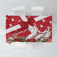 Denmark Christmas Tablecloth Coquette Bow With Swan - Wonder Print Shop