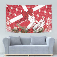 Denmark Christmas Tapestry Coquette Bow With Swan - Wonder Print Shop