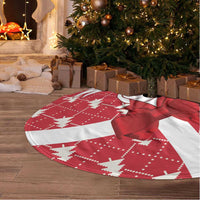 Denmark Christmas Tree Skirt Coquette Bow With Swan - Wonder Print Shop