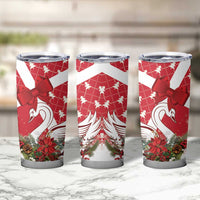 Denmark Christmas Tumbler Cup Coquette Bow With Swan - Wonder Print Shop
