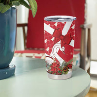 Denmark Christmas Tumbler Cup Coquette Bow With Swan - Wonder Print Shop
