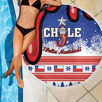 Feliz Navidad Chile Santa Claus Beach Blanket Chilli Christmas - Wonder Print Shop