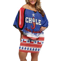 Personalized Feliz Navidad Chile Santa Claus Family Matching Off Shoulder Short Dress and Hawaiian Shirt Chilli Christmas - Wonder Print Shop