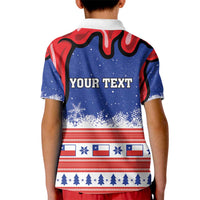 Personalized Feliz Navidad Chile Santa Claus Kid Polo Shirt Chilli Christmas - Wonder Print Shop
