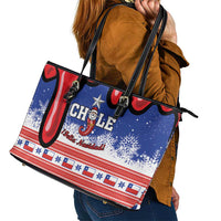 Feliz Navidad Chile Santa Claus Leather Tote Bag Chilli Christmas - Wonder Print Shop