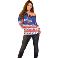 Personalized Feliz Navidad Chile Santa Claus Off Shoulder Sweater Chilli Christmas - Wonder Print Shop