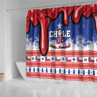 Feliz Navidad Chile Santa Claus Shower Curtain Chilli Christmas