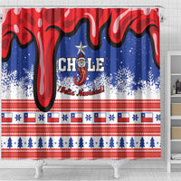 Feliz Navidad Chile Santa Claus Shower Curtain Chilli Christmas