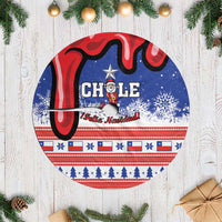 Personalized Feliz Navidad Chile Santa Claus Tree Skirt Chilli Christmas - Wonder Print Shop